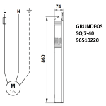 Насос для скважины Grundfos SQ 7-40